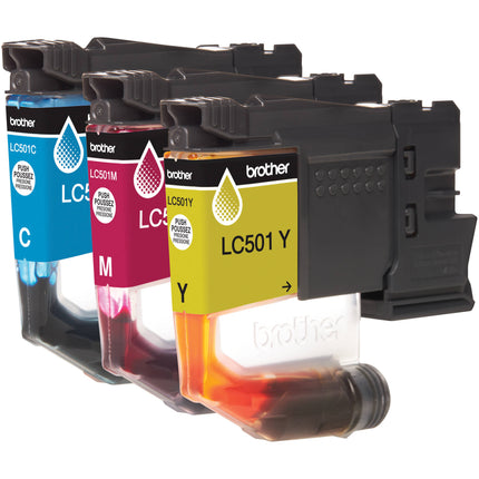 Brother Pack Triple Cartuchos de Tinta Estándar Cyan Magenta Amarillo para Impresoras MFC-J1260W J1360DW J1410DW