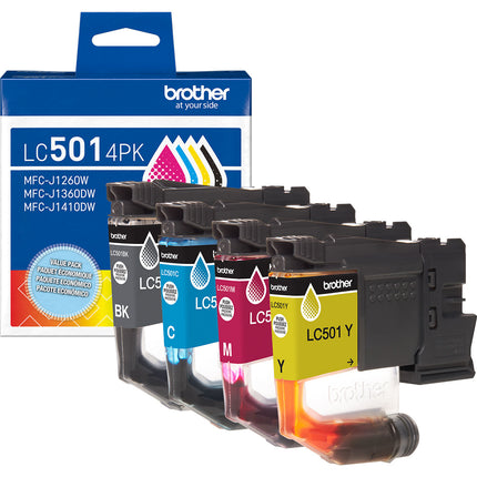 Brother Standard-Yield Cartuchos de Tinta Tricolor y Negro para Impresoras MFC-J1260W MFC-J1360DW MFC-J1410DW