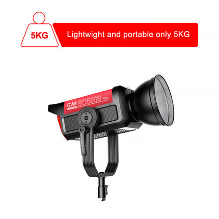 GVM Pro SD500B LED Monolight Bi-Color 500W 81500 Lux 2700-6800K Con Reflector y Controlador