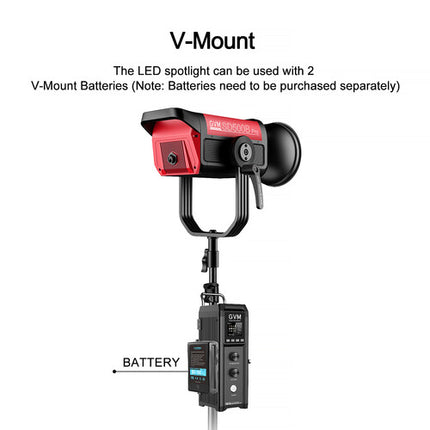 GVM Pro SD500B LED Monolight Bi-Color 500W 81500 Lux 2700-6800K Con Reflector y Controlador