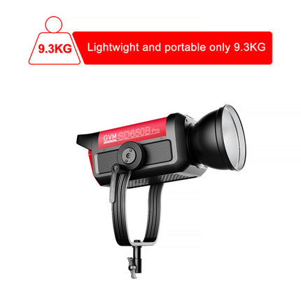 GVM Pro SD650B LED Monolight Bi-Color 650W 2700-6800K 77300 Lux Reflector Control