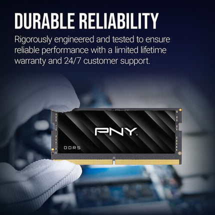 PNY 64GB DDR5 5600 MHz SO-DIMM Kit de Memoria 2 x 32GB Unbuffered