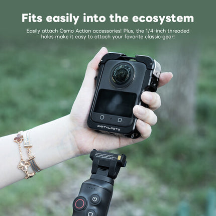 DigitalFoto Solution Limited Cage con Montura Magnética Rápida para DJI Osmo 360 aluminio y silicona