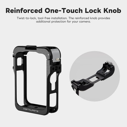 DigitalFoto Solution Limited Cage con Montura Magnética Rápida para DJI Osmo 360 aluminio y silicona