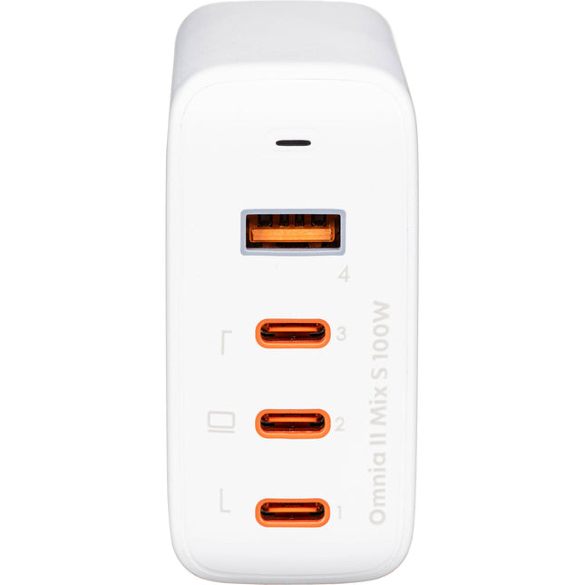 AUKEY PA-B7S Cargador de Pared 100W 4 Puertos USB PD 1 USB-A 3 USB-C