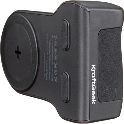 KraftGeek PowerShutter Power Bank Batería 5000mAh con Bluetooth y Soporte Teléfono negra