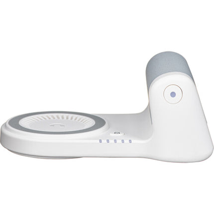 KraftGeek PowerShutter Banco de Energía 5000mAh Blanco con Soporte y Bluetooth