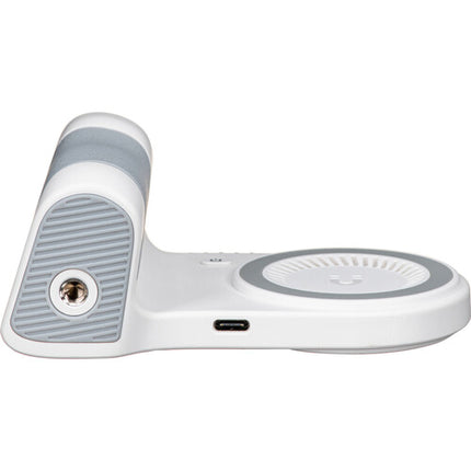 KraftGeek PowerShutter Banco de Energía 5000mAh Blanco con Soporte y Bluetooth