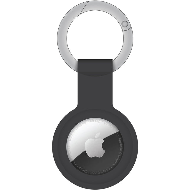 ChargeWorx Llavero Rastreador para Apple AirTag con Mosquetón Redondo Negro