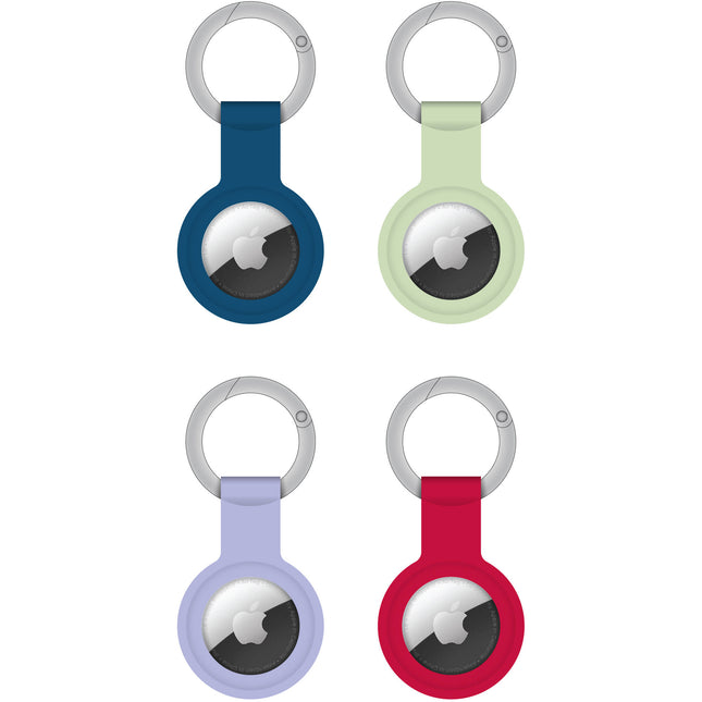ChargeWorx Set de 4 Llaveros con Cierre Tipo Mosquetón para Apple AirTag Multicolor