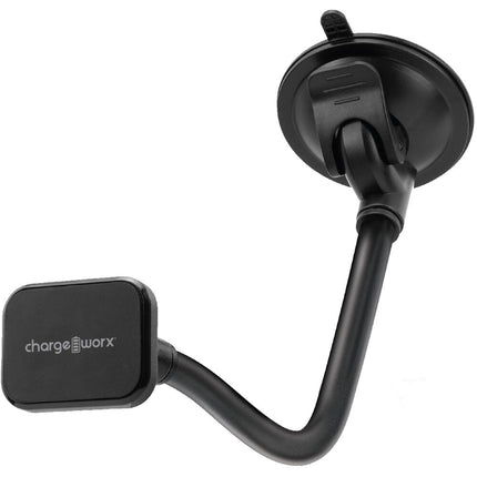 ChargeWorx Soporte Magnético para Parabrisas con Cuello Flexible 14" y Rotación 360°
