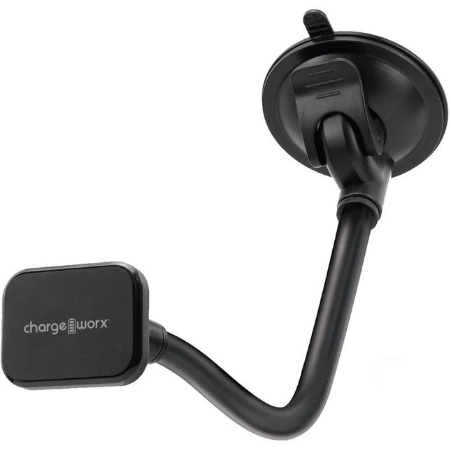 ChargeWorx Soporte Magnético para Parabrisas con Cuello Flexible 14" y Rotación 360°
