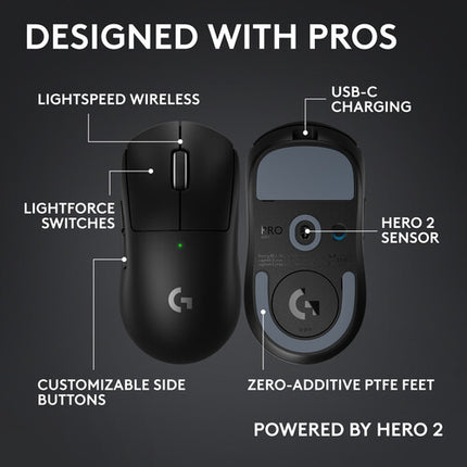 Logitech G PRO X SUPERLIGHT 2c Ratón Gaming Inalámbrico 44000 dpi 95 Horas Batería