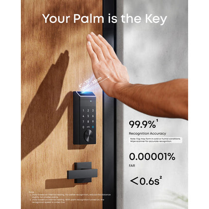 eufy Security FamiLock E35 Cerradura Inteligente con Batería 10000mAh y Entrada por Palma