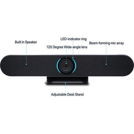 PeopleLink 4K AF Cámara y Barra de Sonido UHD 121° Ángulo 8W Altavoz