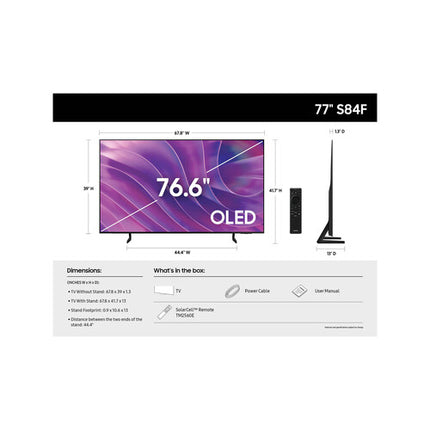 Samsung S84F 77" 4K HDR TV OLED UHD 3840x2160 120 Hz Smart
