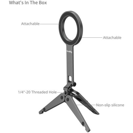 SmallRig Soporte Magnético para Smartphone con Trípode Plegable y Montura para Monitor