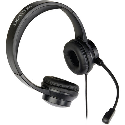 Xcellon USH-202 Auriculares On-Ear con Micrófono USB-A y USB-C Adaptador