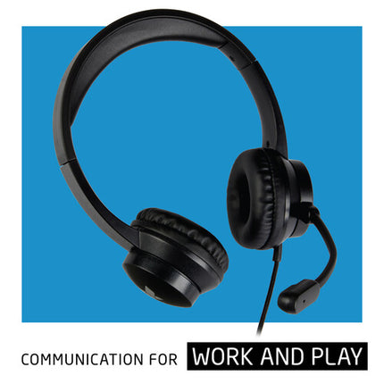 Xcellon USH-202 Auriculares On-Ear con Micrófono USB-A y USB-C Adaptador