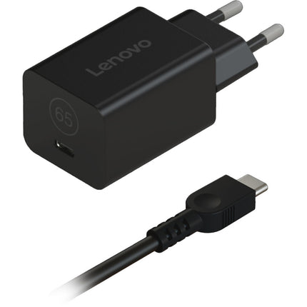 Lenovo GaN Nano Adaptador USB-C 65W Carga Rápida Cable 1.8m