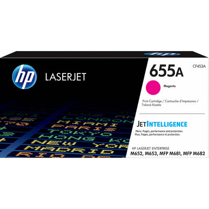 Cartucho de tóner magenta HP 655A para impresoras LaserJet Enterprise M652dn M681f