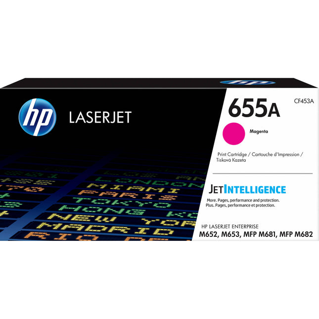 Cartucho de tóner magenta HP 655A para impresoras LaserJet Enterprise M652dn M681f