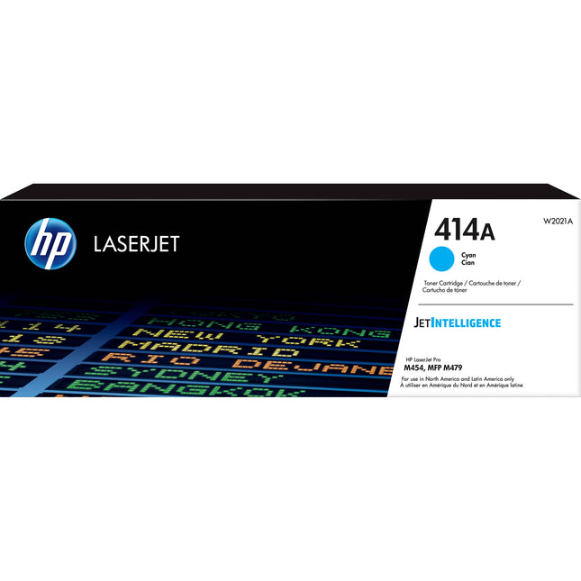 Cartucho de tóner HP 414A Cyan para impresoras M454 M479 2100 páginas