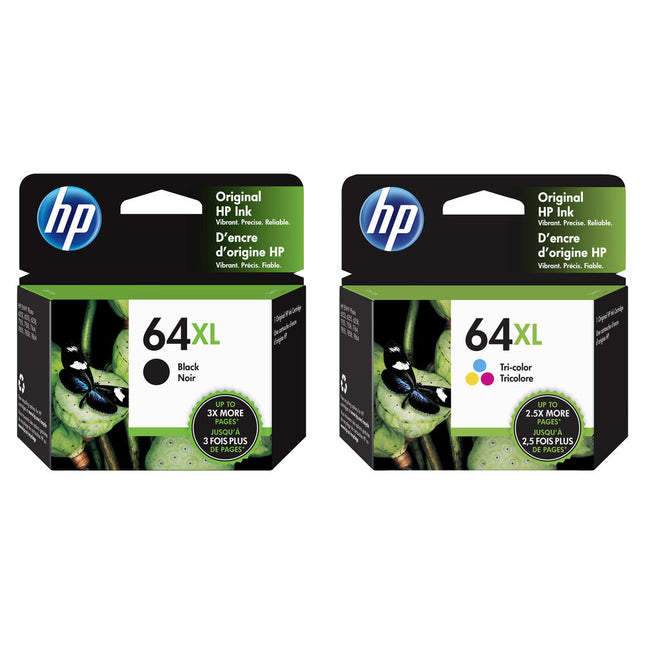 HP 64XL Kit Cartuchos de Tinta 4 Colores para Impresoras ENVY y Tango