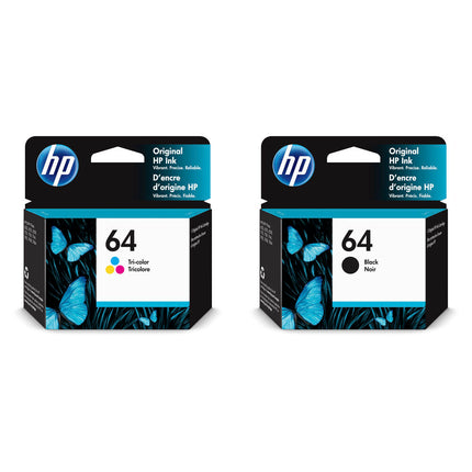 HP 64 Kit de Cartuchos de Tinta 4 Colores para Impresoras ENVY y Tango 4mL