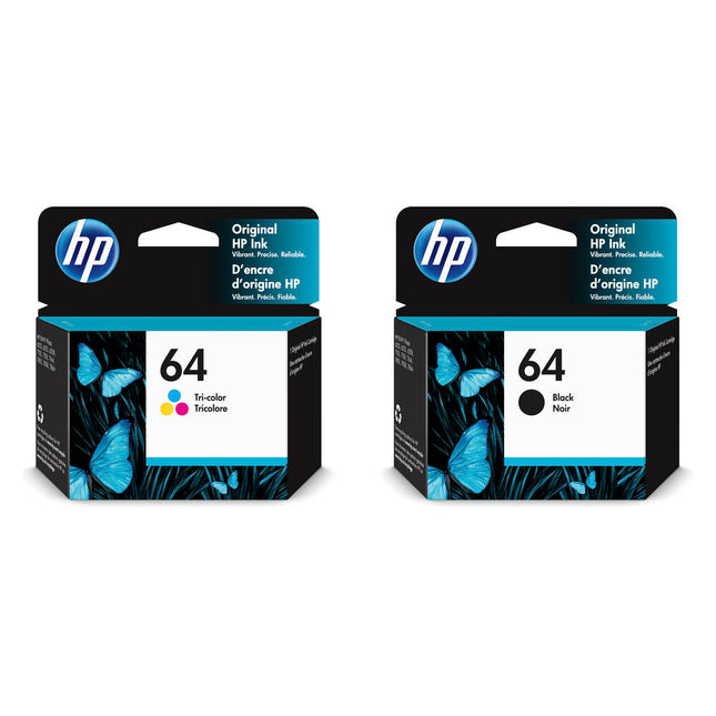 HP 64 Kit de Cartuchos de Tinta 4 Colores para Impresoras ENVY y Tango 4mL