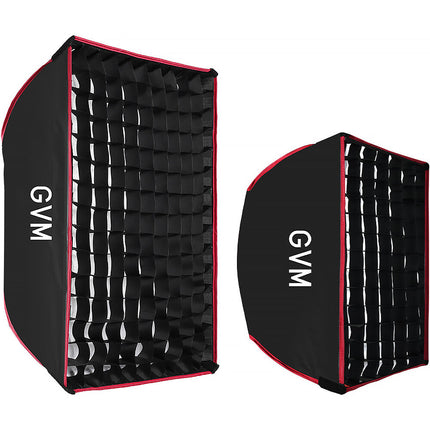 GVM YF4060HST Kit Dual Softbox Cuadrado y Rectangular 15.75x15.75 y 15.75x23.6 pulgadas con Difusores y Bolsa de Transporte