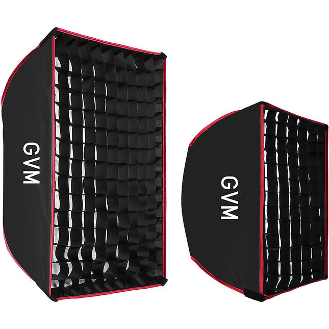 GVM YF4060HST Kit Dual Softbox Cuadrado y Rectangular 15.75x15.75 y 15.75x23.6 pulgadas con Difusores y Bolsa de Transporte