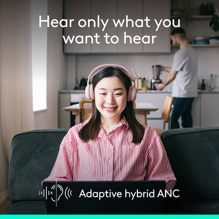 Logitech Zone Wireless 2 ES Auriculares Inalámbricos Rose 20 Horas Bluetooth Cancelación Activa