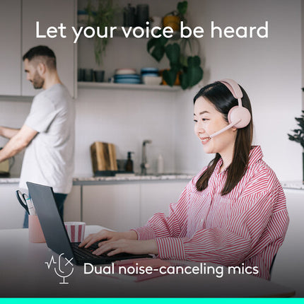Logitech Zone Wireless 2 ES Auriculares Inalámbricos Rose 20 Horas Bluetooth Cancelación Activa