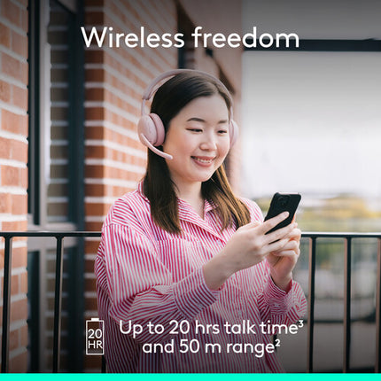 Logitech Zone Wireless 2 ES Auriculares Inalámbricos Rose 20 Horas Bluetooth Cancelación Activa