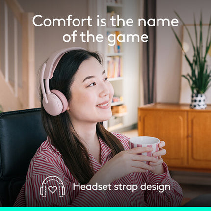 Logitech Zone Wireless 2 ES Auriculares Inalámbricos Rose 20 Horas Bluetooth Cancelación Activa