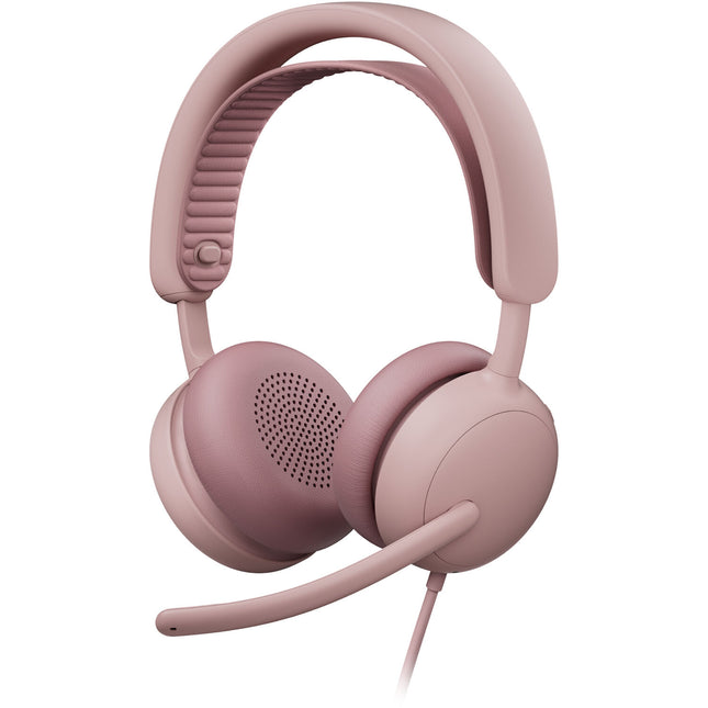 Logitech Zone Wired 2 Auriculares para Negocios 40mm Cancelación Activa Rosa