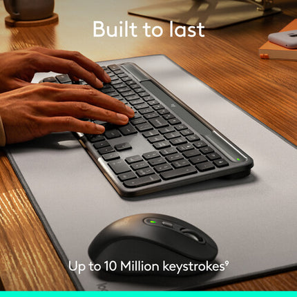 Logitech Signature Slim Solar+ Teclado inalámbrico y Ratón MX Master 4 8000 dpi Bluetooth Negro