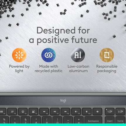 Logitech Signature Slim Solar+ Teclado inalámbrico y Ratón MX Master 4 8000 dpi Bluetooth Negro