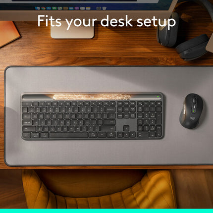 Logitech Signature Slim Solar+ Teclado inalámbrico Bluetooth LE hasta 4 meses batería Graphite