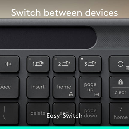 Logitech Signature Slim Solar+ Teclado Inalámbrico Bluetooth LE Batería 4 Meses