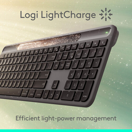 Logitech Signature Slim Solar+ Teclado inalámbrico para Mac con carga solar y Bluetooth LE