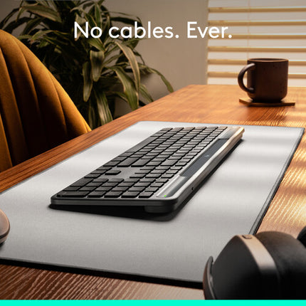 Logitech Signature Slim Solar+ Teclado inalámbrico para Mac con carga solar y Bluetooth LE