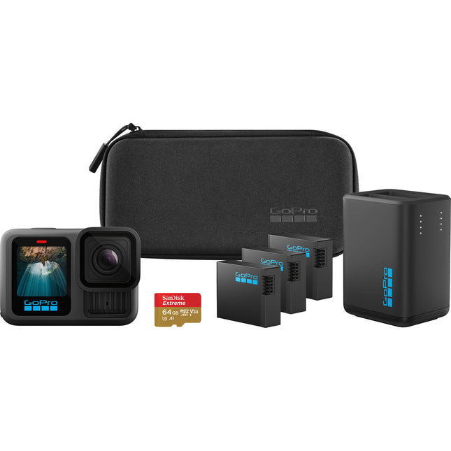GoPro HERO13 Black Cámara Acción 27MP 5.3K60 3 Baterías 64GB