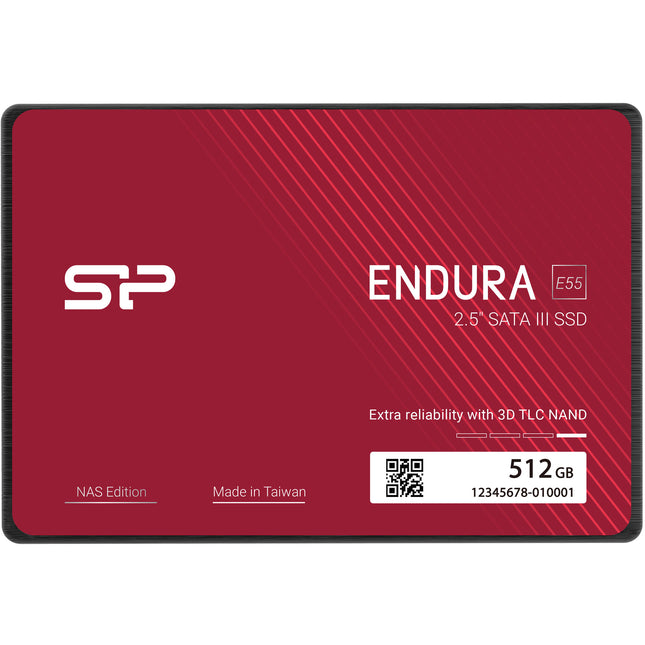 Silicon Power 512GB Endura E55 SSD NAS Interno SATA III 2.5 7mm 500MBs lectura 450MBs escritura