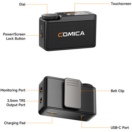 Comica Audio BooMax Sistema Micrófono Inalámbrico 2 Personas 32GB 20H Batería