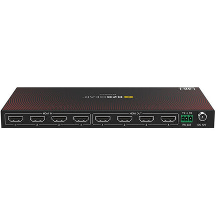 BZBGEAR 4x4 UHD 4K HDMI Matriz con 4 entradas y 4 salidas y Control Remoto