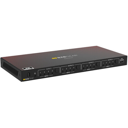 BZBGEAR 4x4 UHD 4K HDMI Matriz con 4 entradas y 4 salidas y Control Remoto