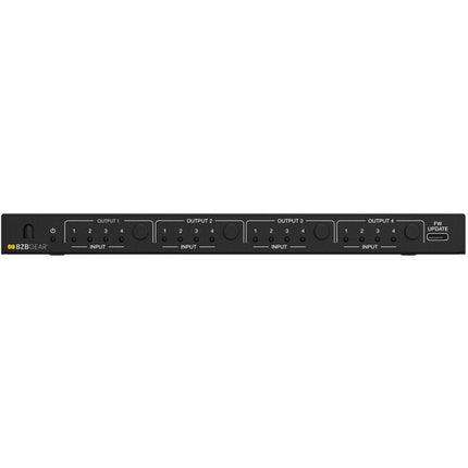 BZBGEAR 4x4 UHD 4K HDMI Matriz con 4 entradas y 4 salidas y Control Remoto