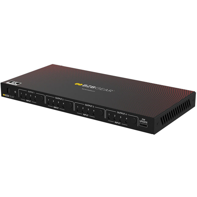 BZBGEAR 4x4 UHD 4K HDMI Matriz con 4 entradas y 4 salidas y Control Remoto